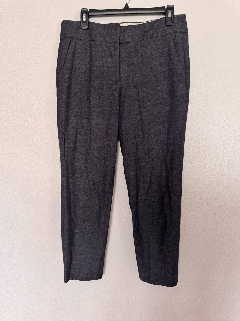LOFT Charcoal Textured Dress Pants